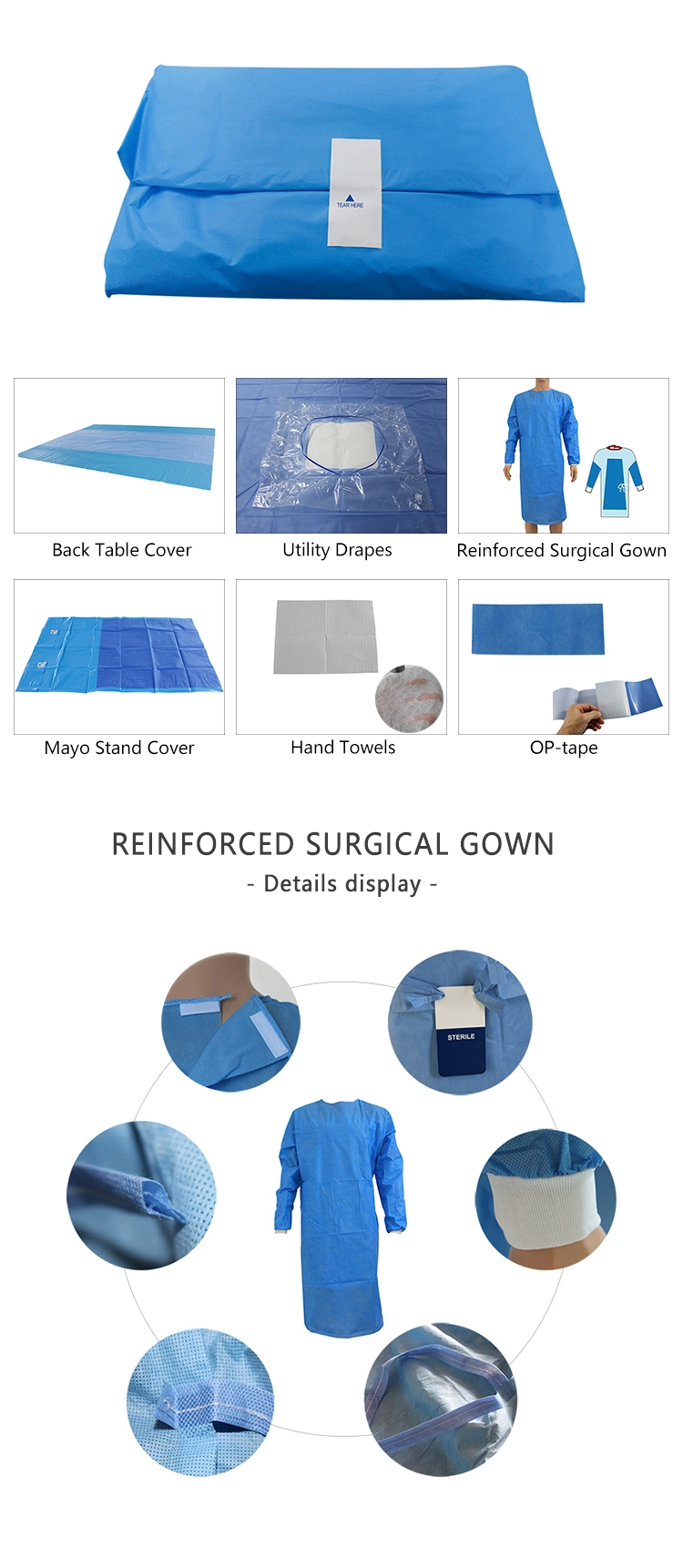 Disposable Sterile Surgical C-Section Pack / Cesarean Section Kit