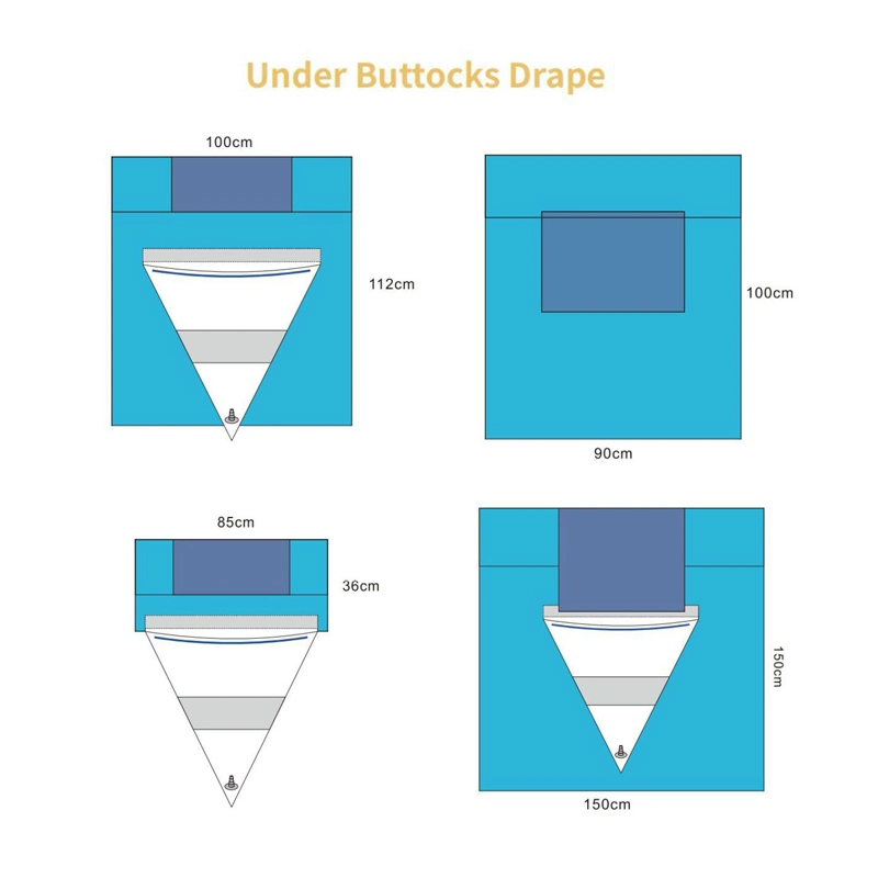 Disposable Sterile Surgical Pack Angiography Drape with Transparent Panel