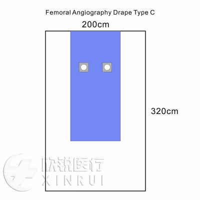 Steriles Femoralangiographie-Tuch Typ C